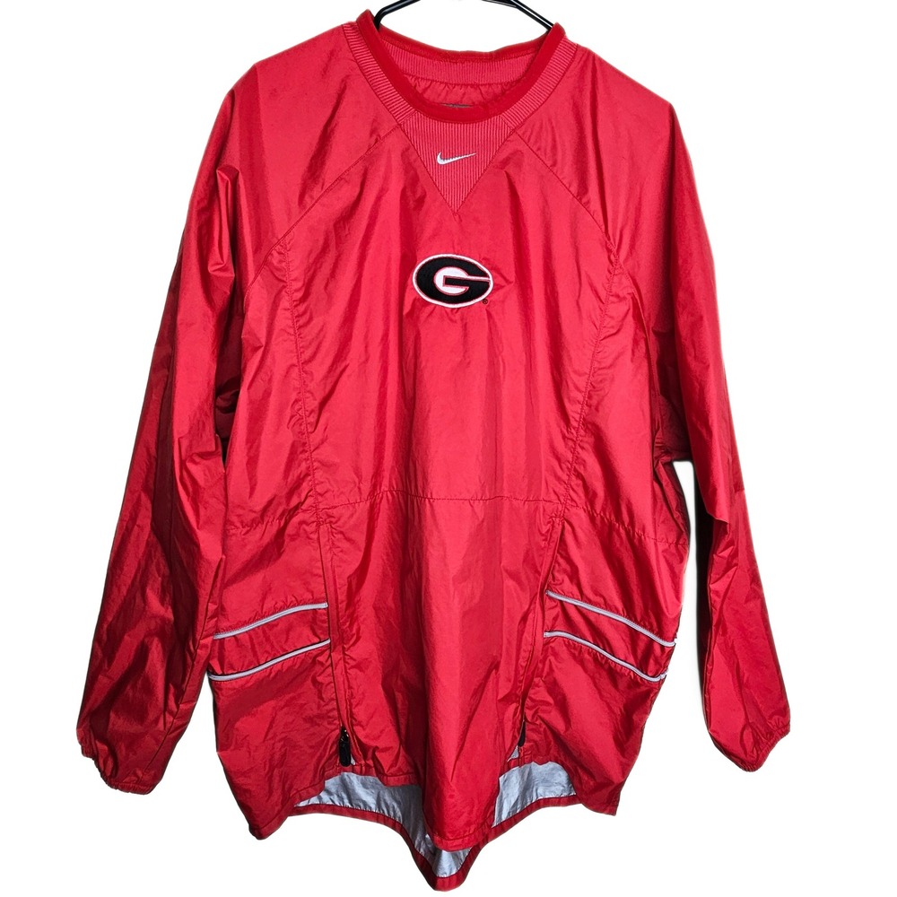 Nike Georgia Bulldogs‎ NCAA Pullover Jacket Windbreaker Red Men's XL - Picture 4 of 9